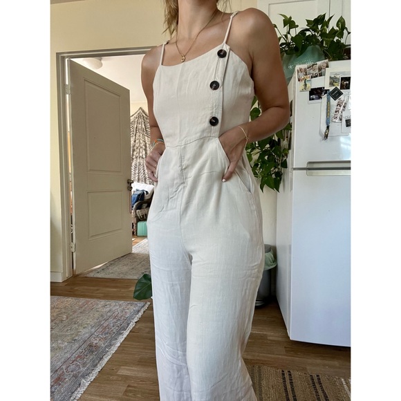 Forever 21 Pants - Forever 21 linen full body romper with spaghetti straps